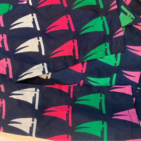 Lexi York womens medium beach cover up / tunic blouse. Navy blue. - Picture 5 of 9